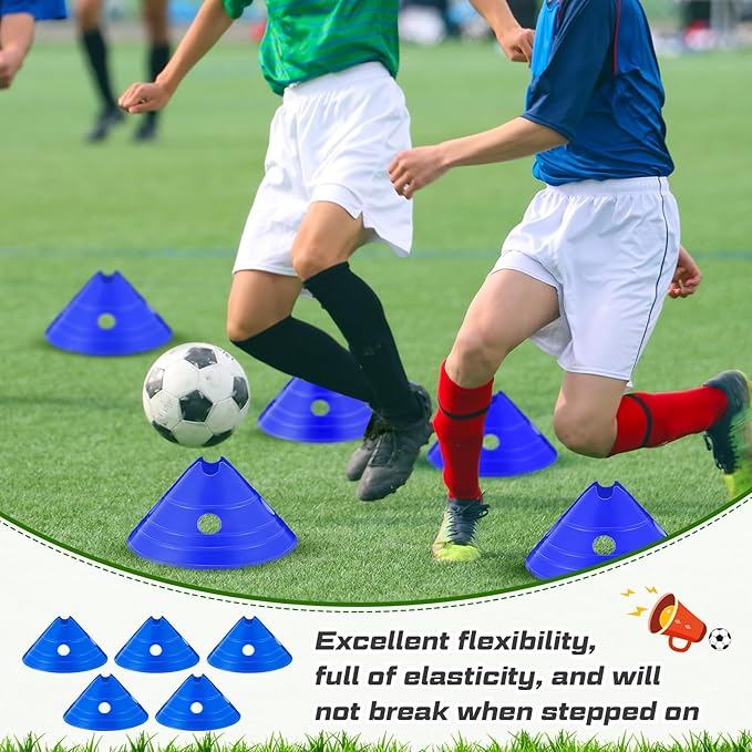 ShinyRelief Jumbo Disc Cones Jumbo Soccer Cones with Mesh Bag Giant Large Agility for Soccer