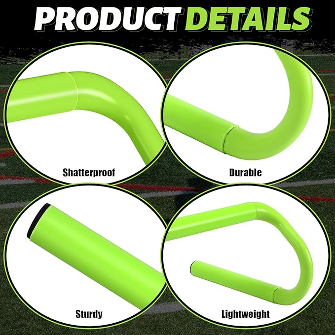 Wettarn 10 Pcs Speed Agility Training Hurdles Detachable Durable Hurdle Agility Plyometric and All
