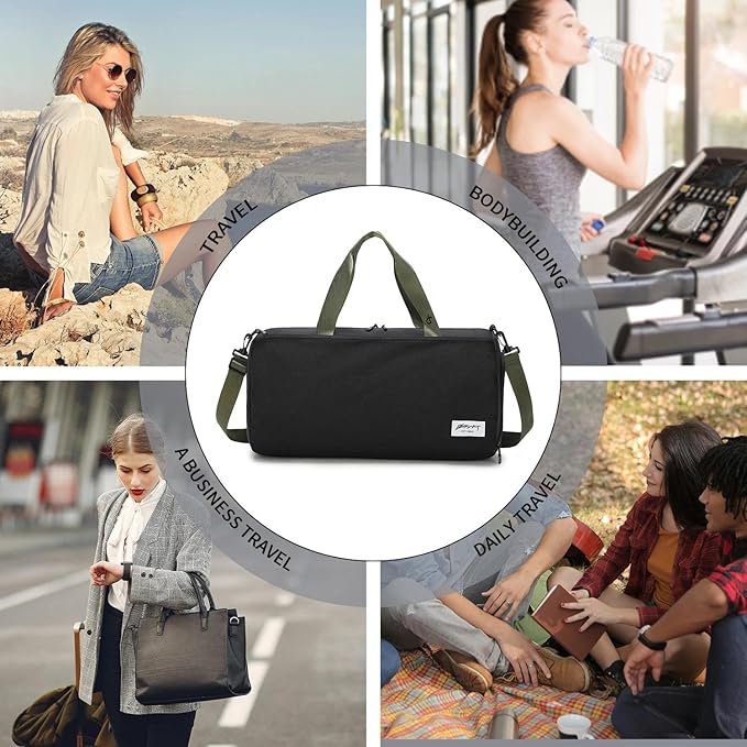 BE SMART Waterproof Mens Gym Bag with Shoe Compartment, Duffle Bag with Wet Pocket for Men