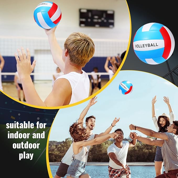 Jerify 4 Pcs Sport Balls Set Official Size Athletic Balls Include Soccer, Football, Basketball