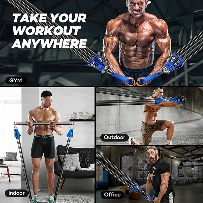 Heavy Resistance Bands for Working Out, NITEEN Resistance Bands with Handles Weight Exercise Bands