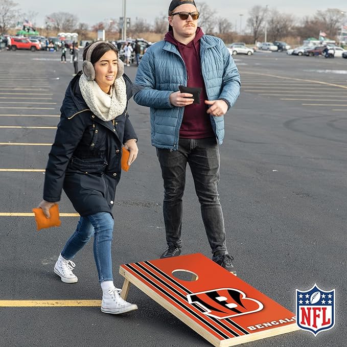 NFL 2' x 3' Solid Wood Cornhole Set with Direct Print HD Team Graphics – Great Gift for Any