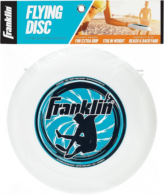 Franklin Sports Flying Disc - Disc for Beach, Backyard, Lawn, Park, Camping - 140 or 175 Grams