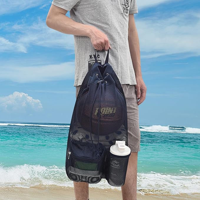 Mildbeer Large Drawstring Backpack for Men Women Athletic Gym Sports Workout Beach Swimming