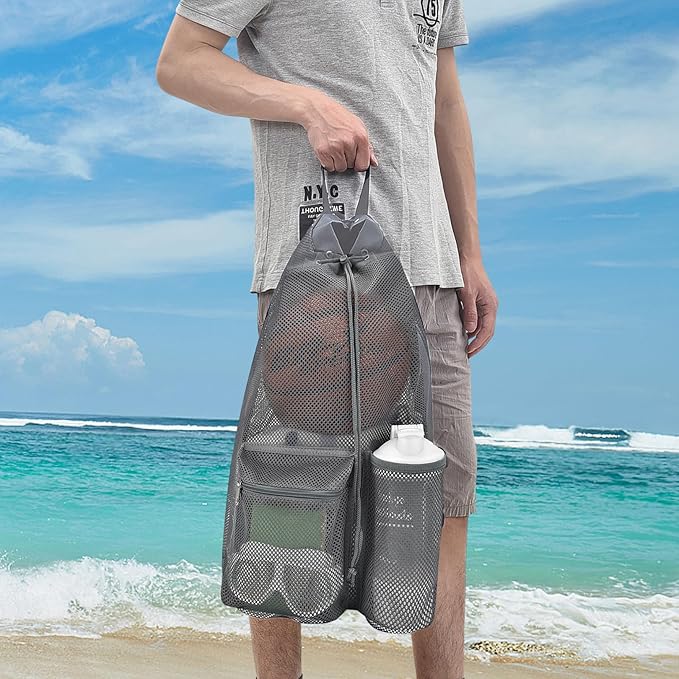 Mildbeer Large Drawstring Backpack for Men Women Athletic Gym Sports Workout Beach Swimming