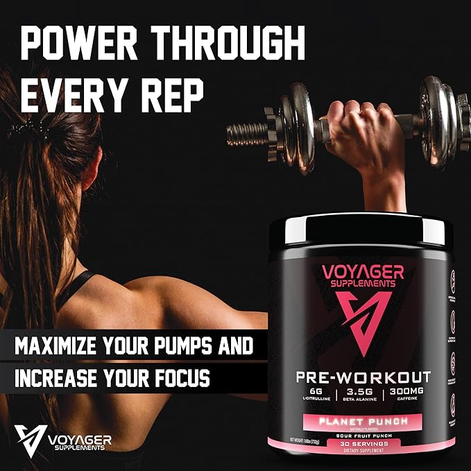 Voyager Pre-Workout Planet Punch ??Creatine-Free Powder w/L-Citrulline, Beta-Alanine, Caffeine