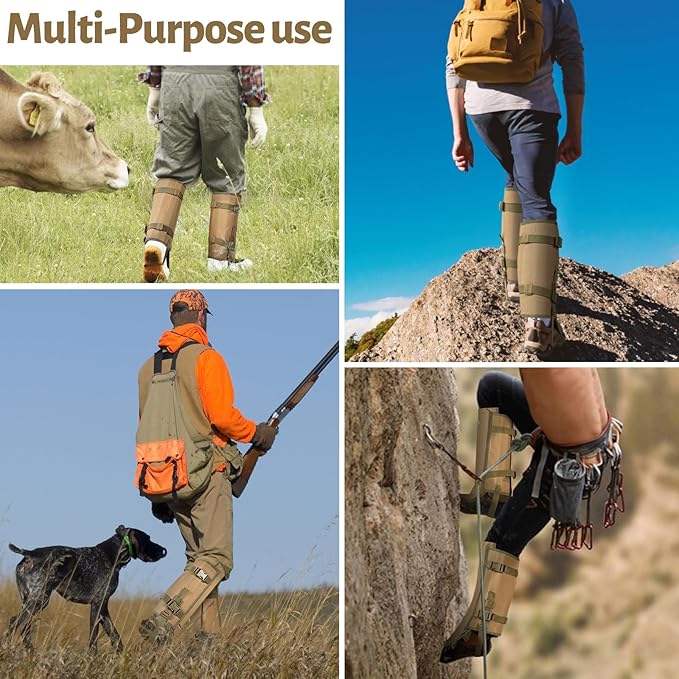 Snake Gaiters Waterproof Lower Legs Snake Guards Snake Guards Bite Protection Adjustable Snake