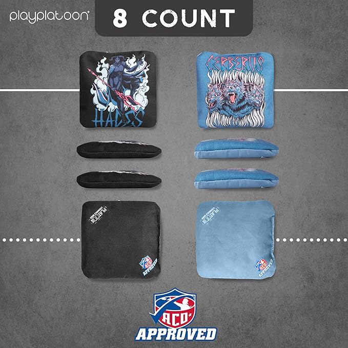 Play Platoon Cornhole Bags Set of 8 Regulation Professional Corn Hole Bean Bags ACO Approved