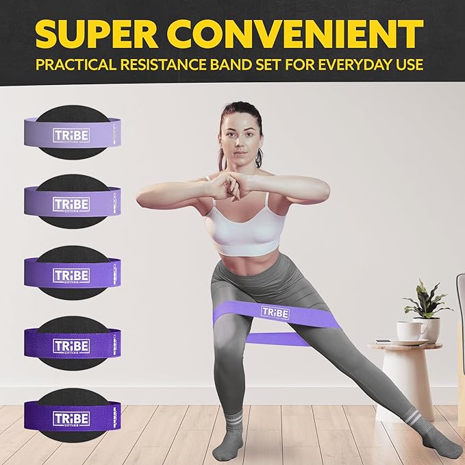 Fabric Resistance Bands for Working Out - Booty Bands for Women and Men - Exercise Bands Resistance