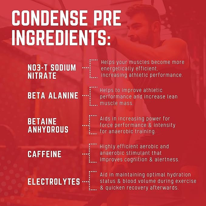 Purus Labs CONDENSE PreWorkout Powder, 40 Servings (Melonberry Cooler)