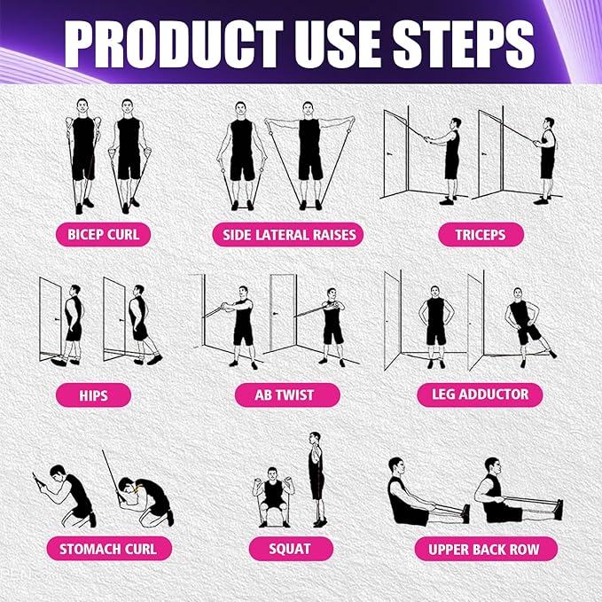 WHATAFIT Resistance Bands, Exercise Bands,Resistance Bands for Working Out, Work Out Bands with