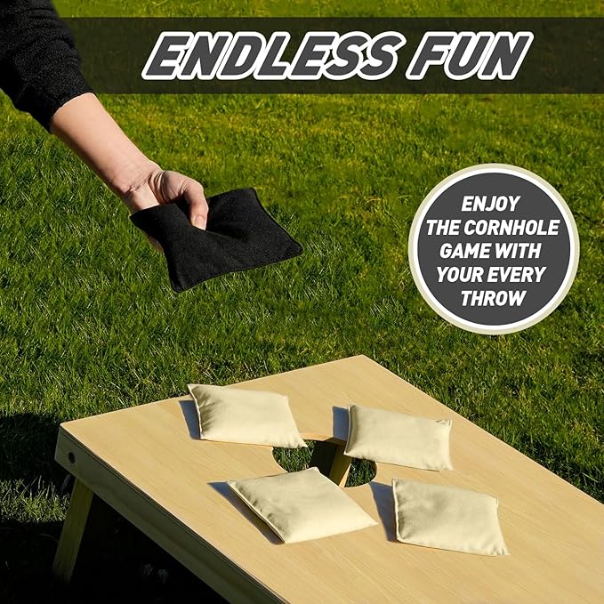 Cornhole Bags Set of 8 Regulation Corn Hole Bean Bags for Cornhole Game, Professional Weather