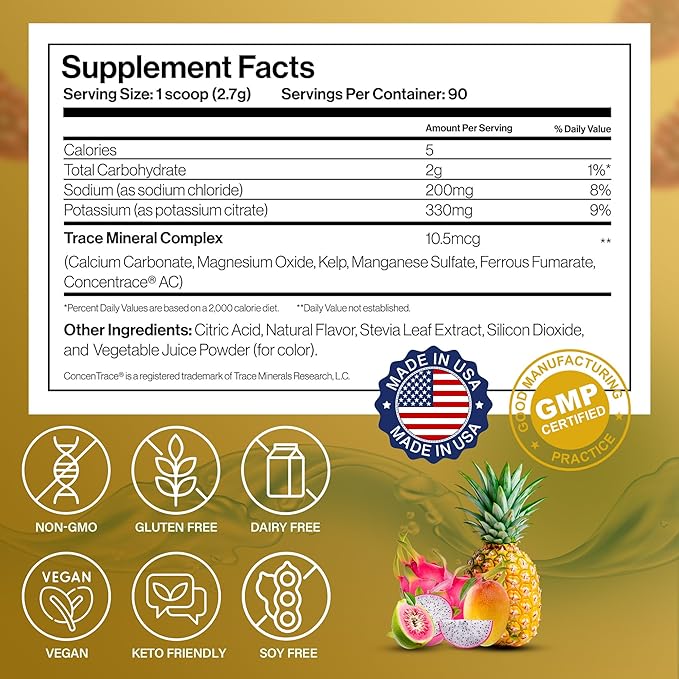 Dr. Price’s Electrolyte Mix | Sugar-Free Hydration Powder with 72+ Trace Minerals | No Sugar