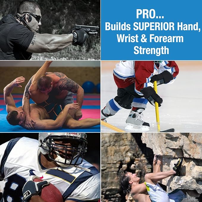 PRO Hand Exerciser, Finger Exerciser (Hand Grip Strengthener), Spring-Loaded, Finger-Piston System