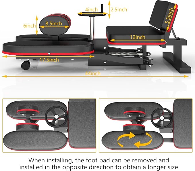 Rigel Leg Stretcher, 220LBS Leg Stretch Machine, Heavy Duty Steel Frame Equipment Splits Machine