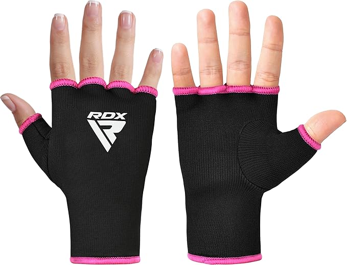 RDX Boxing Hand Wraps Inner Gloves Men Women, Half Finger Elasticated Bandages, Under Mitts Fist