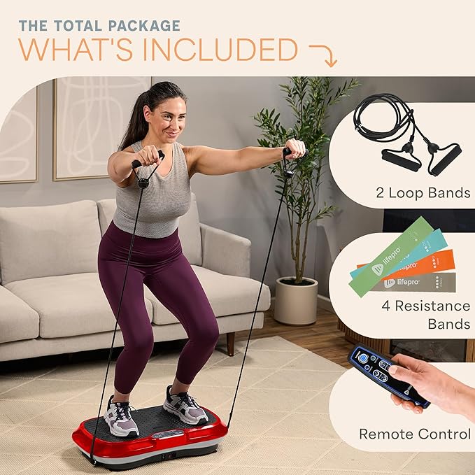 Lifepro Waver Vibration Plate Exercise Machine for Lymphatic Drainage, Muscle Activation, Full-Body