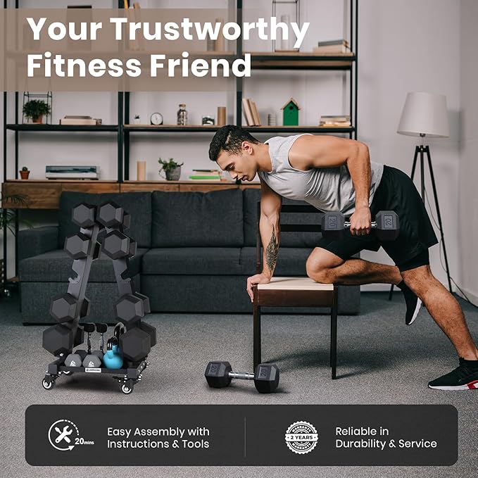 LIONSCOOL Premium Solid Steel Dumbbell Rack Stand Only, A-Frame Portable Weight Storage Organizer