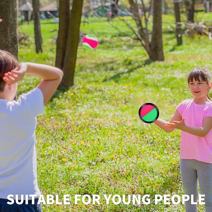 Cooraby Toss and Catch Paddle Game 5 Set Paddle Toss and Catch Ball Sport Games Suitable for