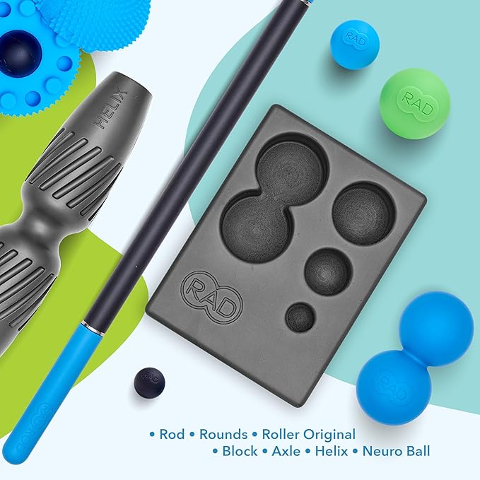 RAD All-in Complete Myofascial Release and Muscle Recovery Set - Includes Exercise Foam Rollers