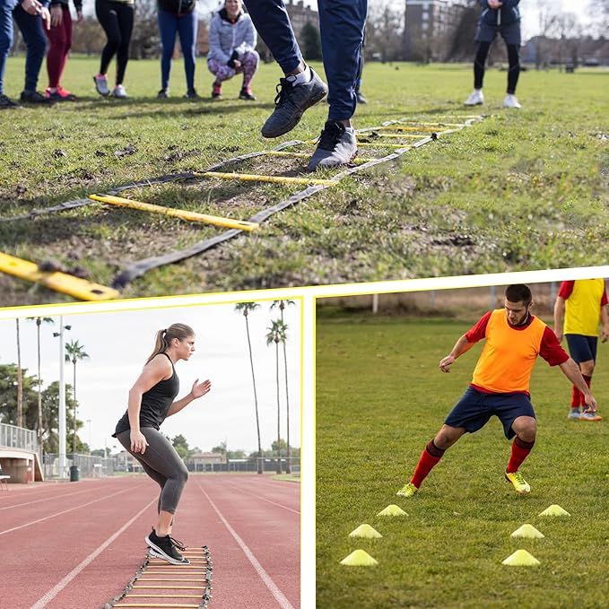 20ft Sports Agility Ladder for Men Women and Kids, Speed Youth Soccer Agility Training Equipment