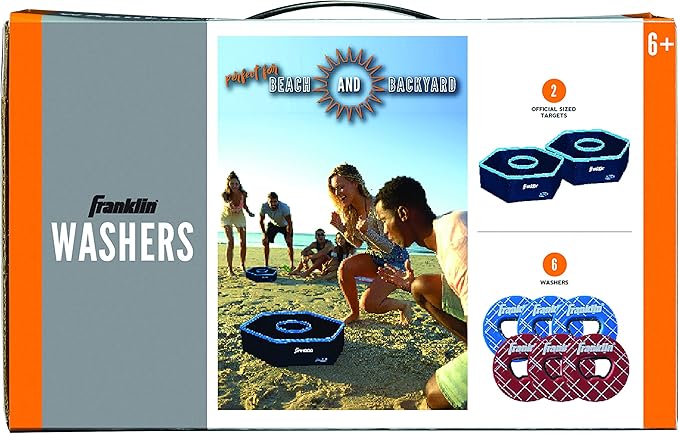Franklin Sports Washer Toss Game Set - Outdoor Washers Set with Targets + Washers - Perfect for