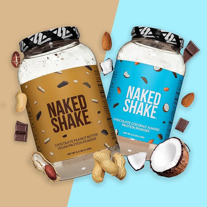 Naked Shake - Chocolate Peanut Butter Protein Powder - Vegan Protein Powder from US & Canadian