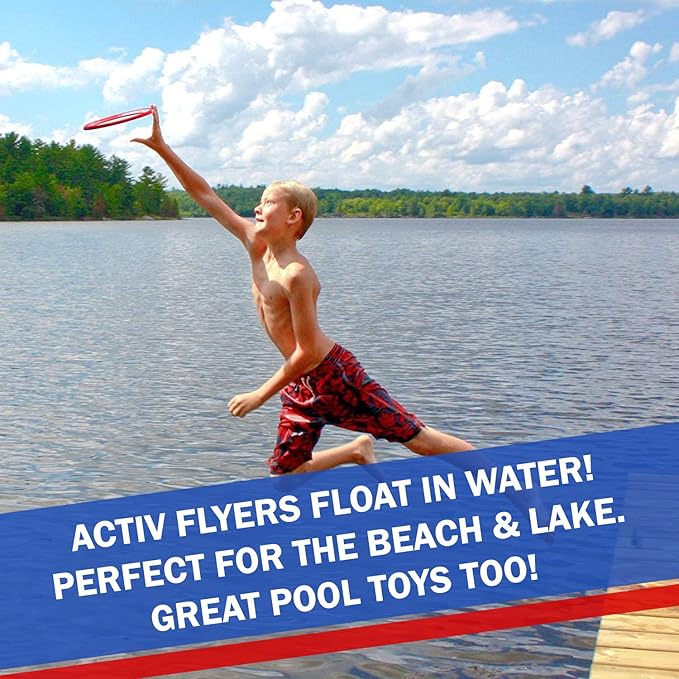 Activ Life Kid’s Flying Rings (2 Pack) They Fly Straight & Don’t Hurt, 80% Lighter Than Standard