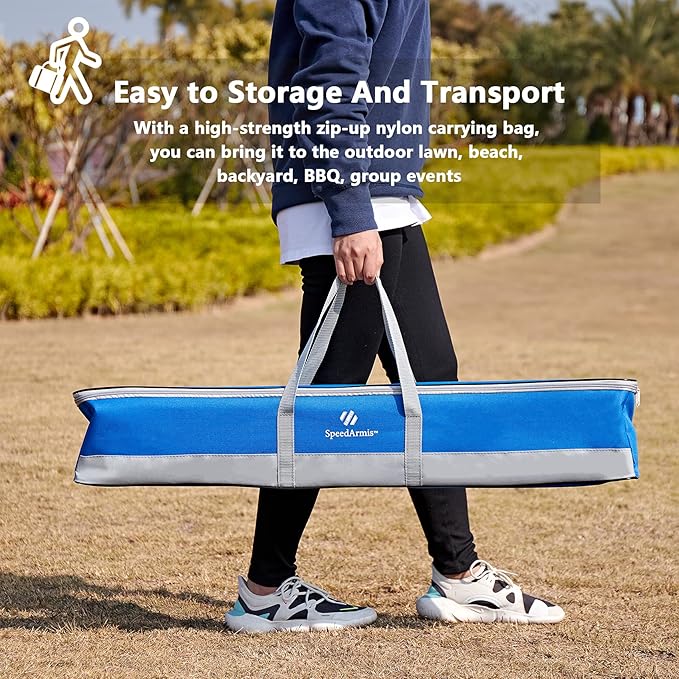 Croquet Set for Adults - 8 Players Croquette Kit with 35In Deluxe, 32In Regulation Size Rubber Wood