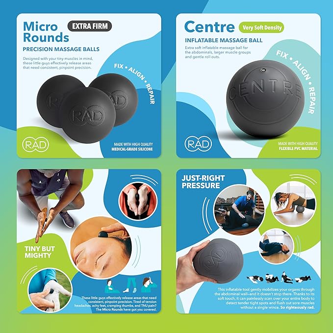 RAD Yoga Bundle for Myofascial Release, Muscle Recovery, & Relaxation ??Includes Multi-Use Yoga