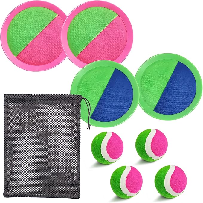 Jalunth Ball Catch Set Game Paddle - Beach Toys Back Yard Pool Outdoor Games Backyard Camping Throw