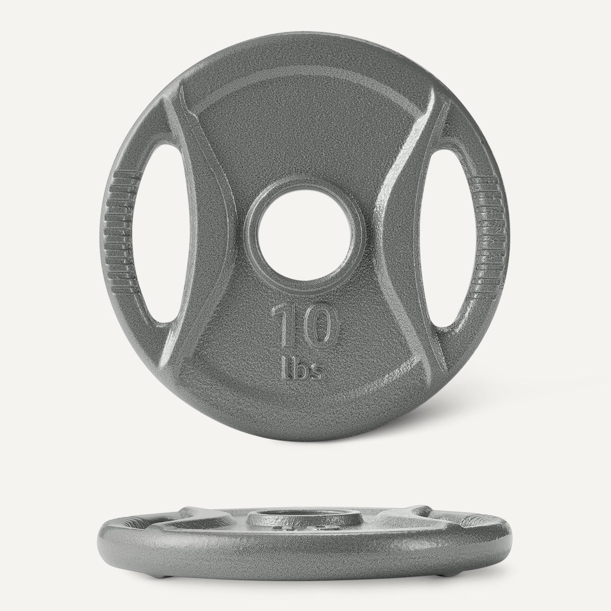 Amazon Basics 2-inch Olympic Grip Weight Plates, 10lb Weights, Compatible with Olympic 2-inch