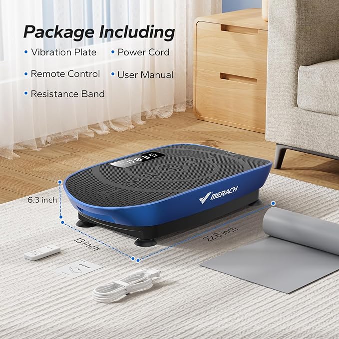 MERACH Vibration Plate Exercise Machine, Whole Body Workout Equipment for Women, Bluetooth and