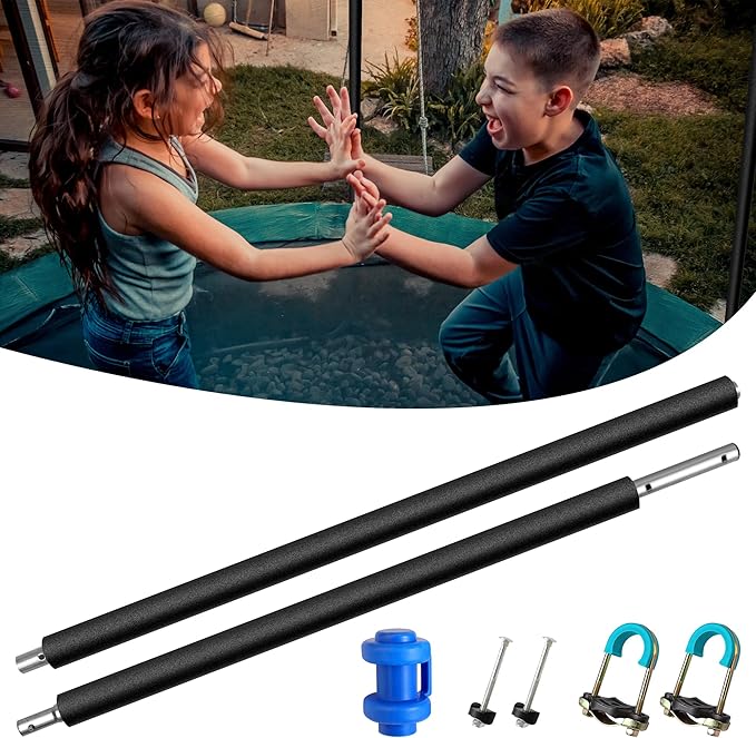 1PCS Trampoline Pole Replacement, Trampoline Enclosure Pole Fits 8-16FT Straight Pole Trampoline
