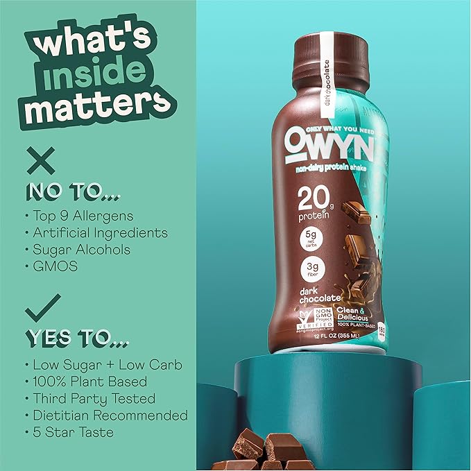 OWYN Only What You Need Plant Based Protein Shake, 20g Vegan Protein from Organic Pumpkin Seed