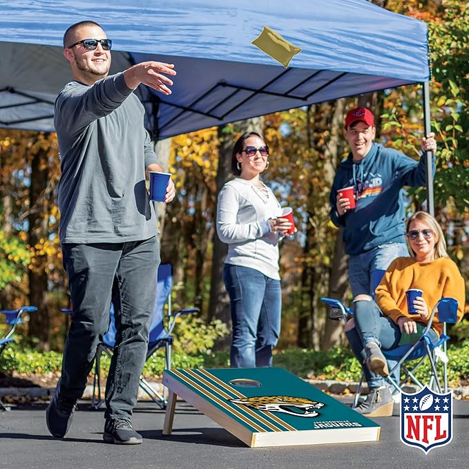 NFL 2' x 3' Solid Wood Cornhole Set with Direct Print HD Team Graphics – Great Gift for Any