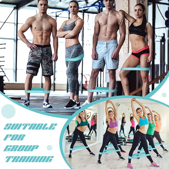 12 Pcs Latex Resistance Loop Exercise Bands for Booty Workout Stretch Exercise Bands Non Slip for