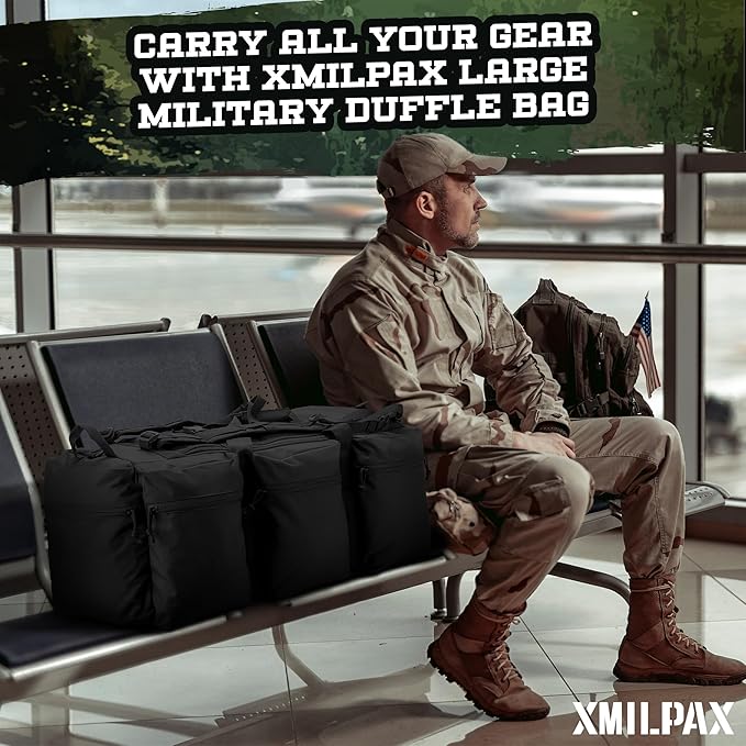 100L Large Military Duffle Bag Deployment Duffel Bag Sports Equipment Travel Luggage Bag with
