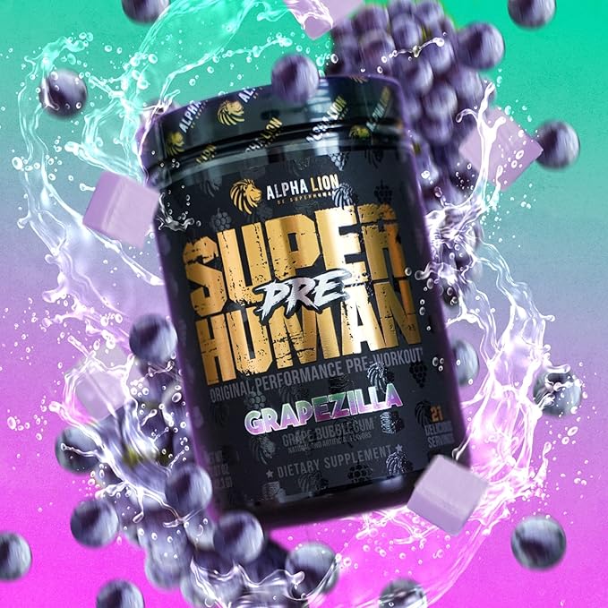 ALPHA LION Superhuman Pre Workout Powder, Beta Alanine, L-Taurine & Tri-Source Caffeine for