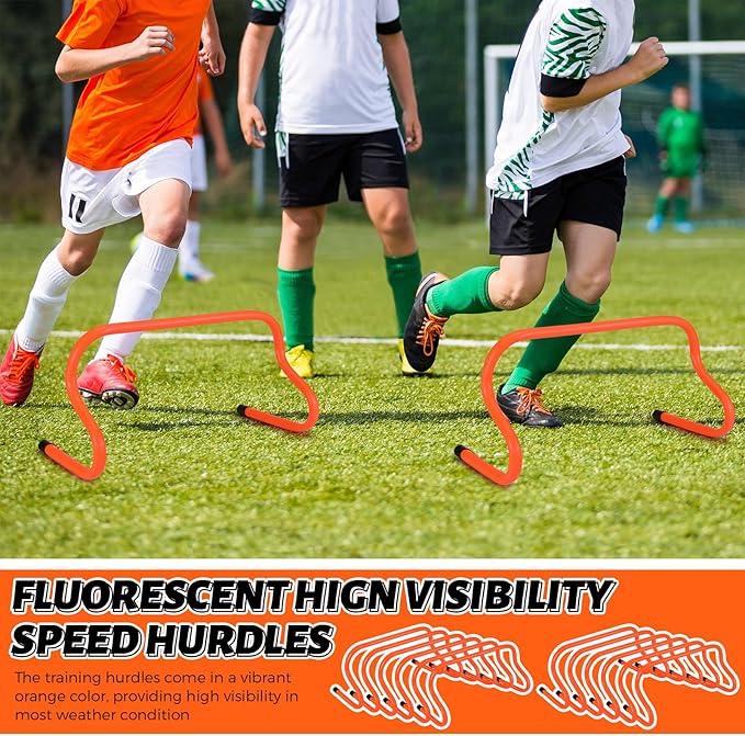Wettarn 12 Pcs 9" Speed Training Agility Hurdles for Athletes Reliable Training Hurdle Plyometric