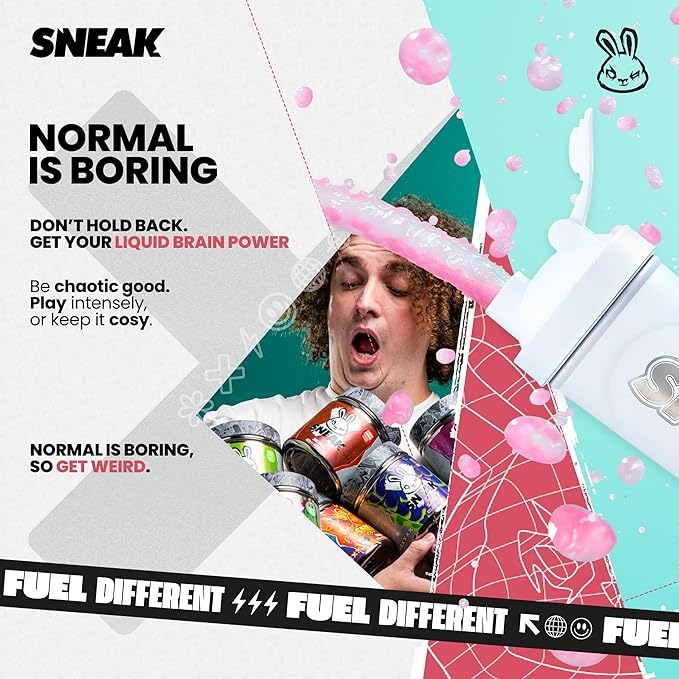 SNEAK Energy Drink Starter Pack | 9 Sachets with Monochrome Shaker | No Sugar. No Nasties. Just