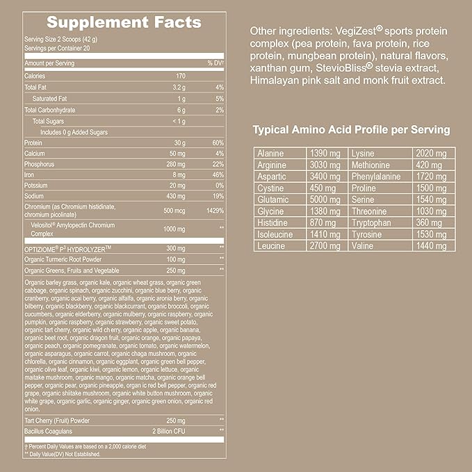 Vegan Sport Protein Powder Vanilla ??30g Plant Based Protein, VELOSITOL, BCAAs, Organic Greens &