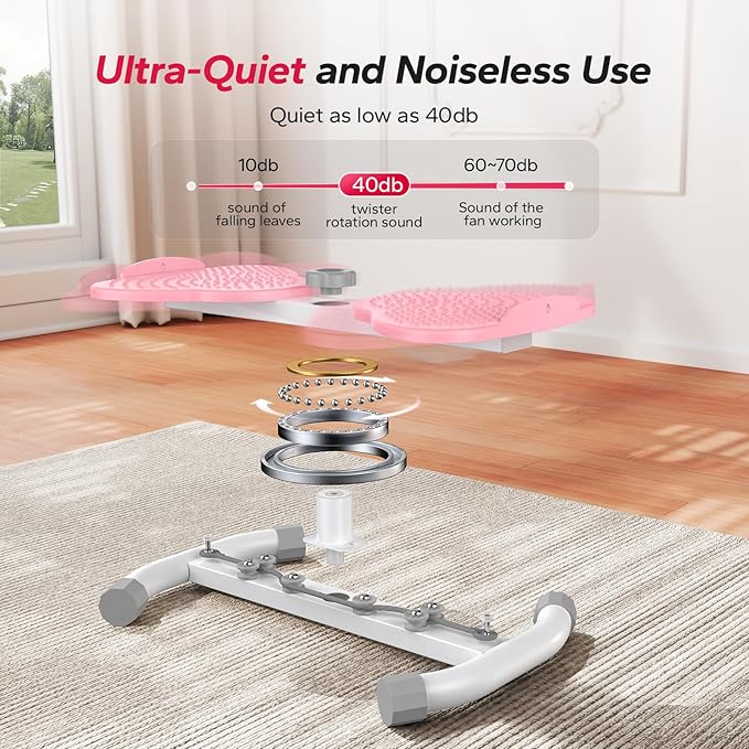 MERACH Waist Twister Machine, Ab Twist Board with 300 lbs Weight Capacity, Abs Workout for Slim