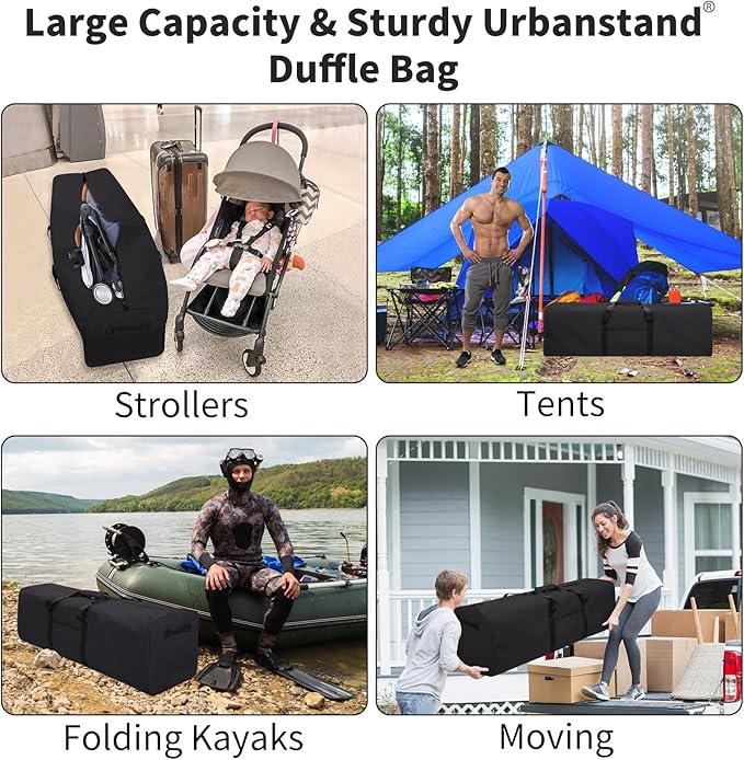 Urbanstand 48 Inch Travel Duffle Bag Extra Large Sport Equipment Duffel Bags with 2-way Lockable