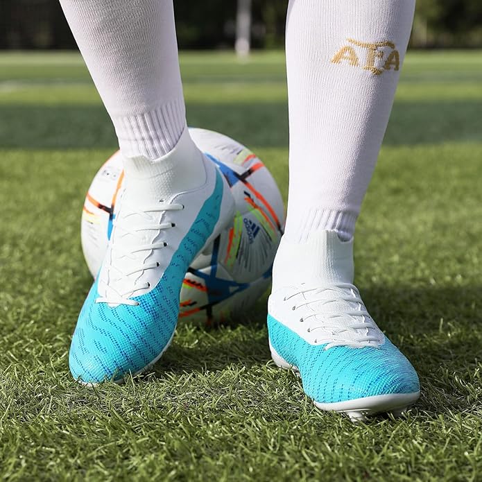 Soccer Cleats for Mens Womens Football Shoes Turf Soccer Shoes Indoor/Outdoor High-top Football