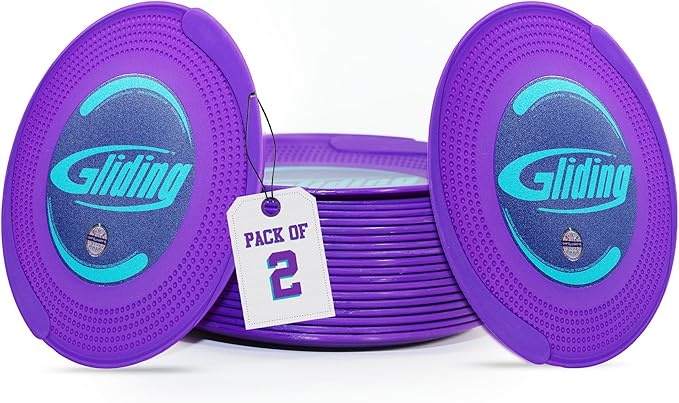 Gliding Discs for Working Out - Exercise Sliders for Carpet & Hardwood Floors 1 Pair, Authentic