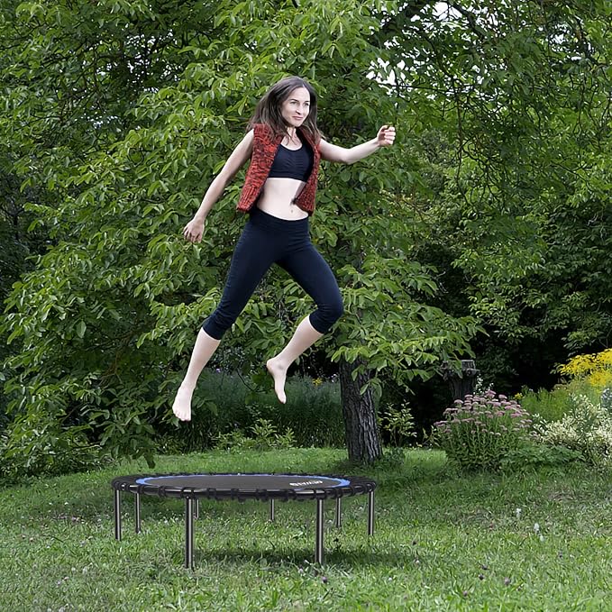 Newan 40"-48" Silent Mini Trampoline Fitness Trampoline Bungee Rebounder Jumping Cardio Trainer