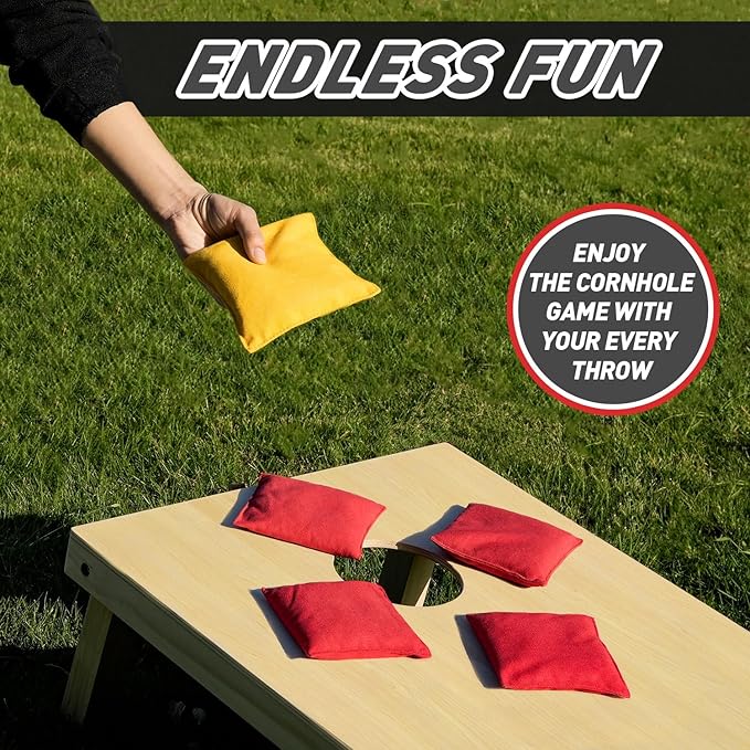 Cornhole Bags Set of 8 Regulation Corn Hole Bean Bags for Cornhole Game, Professional Weather