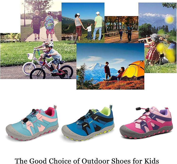Mishansha Kids Hiking Boots Toddler Girls Boys Hiking Shoes Water-Resistant Anti-Collision Non-Slip