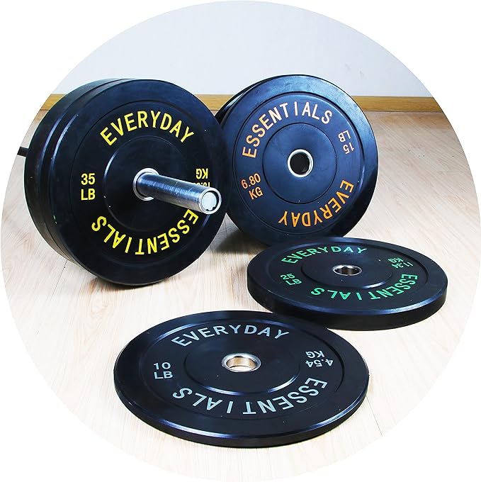 Olympic Bumper Plates Set, 2" Weight Plates for Strength Training & Weightlifting, Paris or Set or